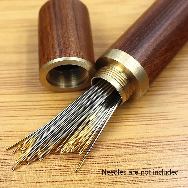 Wooden Needle Case, 30 Pcs Side Hole Blind Sewing Needles, Stainless Steel Elderly Self Threading Needles, Household DIY Beading Threading Needle, Sewing Embroidery Needle Accessories Wooden Needle Case, 30 Pcs Side Hole Blind Sewing Needles, Stainless Steel Elderly Self Threading Needles, Household DIY Beading Threading Needle, Sewing Embroidery Needle Accessories